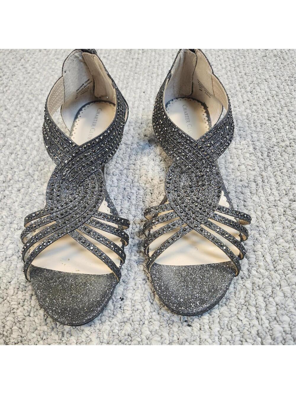 Charter Club Women's Sparkly Strappy Sandals Size 9M New - Picture 4 of 8